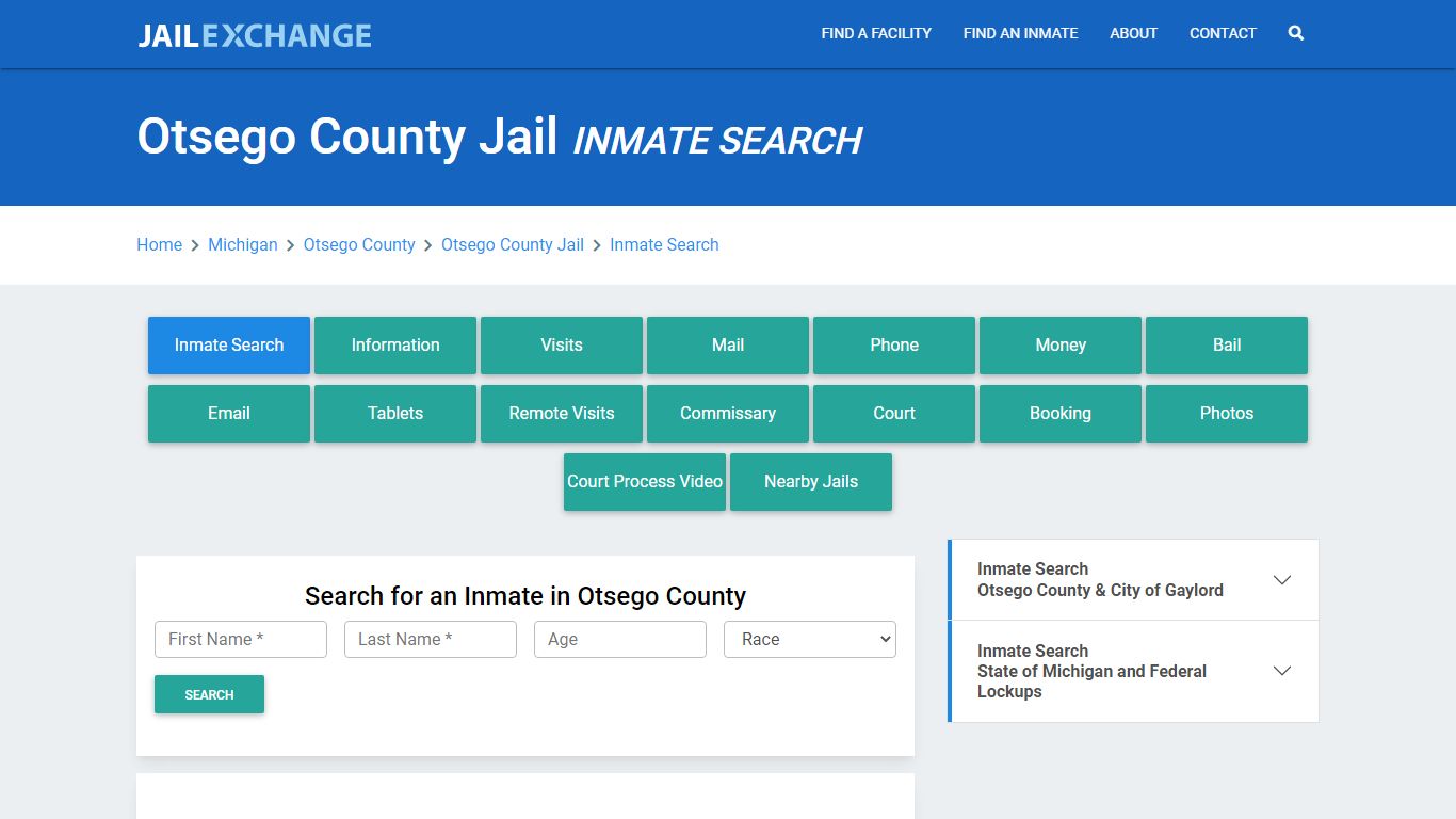 Otsego County Jail, MI Inmate Search: Roster & Mugshots